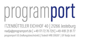 Programport signature with contact data